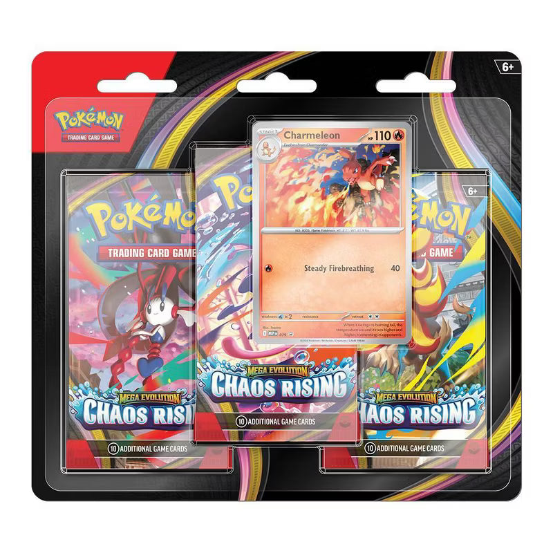 Mega Evolution Chaos Rising Three-Booster Blister | Charmeleon